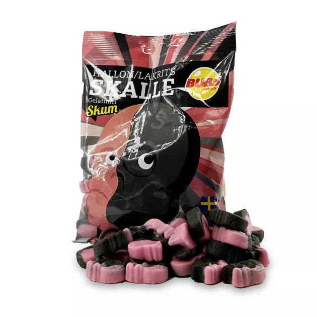 BUBS RASPBERRY AND LIQUORICE SKULL FOAM